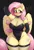 Size: 3328x4864 | Tagged: suggestive, ai content, derpibooru import, machine learning generated, stable diffusion, fluttershy, anthro, pegasus, arm behind head, big breasts, black background, blush lines, blushing, breasts, busty fluttershy, choker, cleavage, clothes, embarrassed, female, fishnet clothing, fishnets, g4, generator:pony diffusion v6 xl, generator:purplesmart.ai, gloves, high res, image, long gloves, png, prompter:lerkyboy, simple background, socks, solo, solo female, spiked choker, stockings, stupid sexy fluttershy, thigh gap, thigh highs, thighs, thunder thighs, underass, wide hips