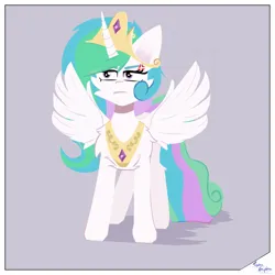 Size: 3000x3000 | Tagged: safe, artist:toxinagraphica, derpibooru import, princess celestia, alicorn, pony, angry, crown, g4, horn, image, jewelry, png, regalia, simple background, solo, wings