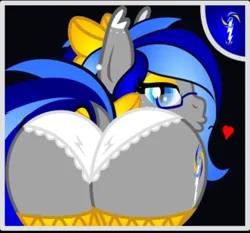 Size: 720x672 | Tagged: suggestive, artist:thunderboltx33, ponerpics import, oc, unofficial characters only, pony, butt, clothes, gay, image, male, panties, png, stallion, underwear
