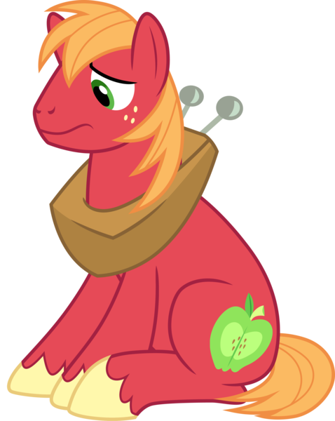 Size: 3000x3765 | Tagged: safe, artist:cloudy glow, derpibooru import, big macintosh, earth pony, g4, image, looking down, male, png, sad, simple background, sitting, solo, transparent background