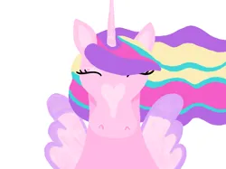 Size: 2732x2048 | Tagged: safe, artist:creativa-artly01, derpibooru import, princess cadance, alicorn, pony, alternate hairstyle, blaze (coat marking), coat markings, eyes closed, facial markings, female, g4, hoers, horn, image, jpeg, mare, simple background, solo, spread wings, white background, wind, windswept mane, wings