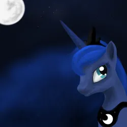 Size: 1280x1280 | Tagged: safe, artist:tres-apples, derpibooru import, princess luna, alicorn, full moon, image, jpeg, moon, night