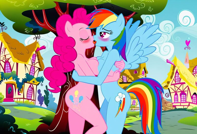 Size: 1216x832 | Tagged: questionable, ai content, artist:nickeltempest, machine learning generated, stable diffusion, pinkie pie, rainbow dash, anthro, earth pony, pegasus, blushing, busty pinkie pie, busty rainbow dash, caress, embracing, exhibitionism, eyes closed, female, french kiss, horny, image, in love, jpeg, kissing, lesbian, lesbian couple, moaning, moaning in pleasure, nudity, pinkiedash, ponyville park, seductive pose, sexy, shipping, standing, sunbathing, symmetrical docking, under a tree