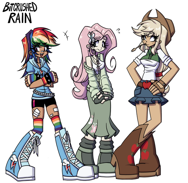 Size: 6924x6730 | Tagged: safe, artist:bitcrushedrain, derpibooru import, part of a set, human, equestria girls, arm warmers, bandage, bandaged leg, boots, clothes, collared shirt, cowboy boots, cowboy hat, cutie mark, cutie mark on clothes, dyed hair, eyeroll, g4, gloves, hat, hoodie, image, long skirt, png, redesign, scene hair, shirt, shoes, signature, simple background, skirt, socks, stetson, tanktop, tanned, thigh highs, white background