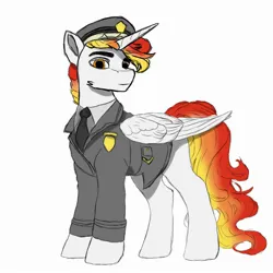 Size: 2000x2000 | Tagged: safe, artist:fire ray, derpibooru import, oc, oc:fire ray, unofficial characters only, alicorn, image, jpeg, male, simple background, solar empire, solo, white background