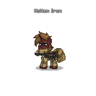 Size: 400x400 | Tagged: safe, derpibooru import, oc, unofficial characters only, pony, unicorn, fallout equestria, pony town, armor, armored pony, ashes town, fallout, gun, horn, image, lore, male, png, power armor, simple background, solo, solo male, unicorn oc, weapon