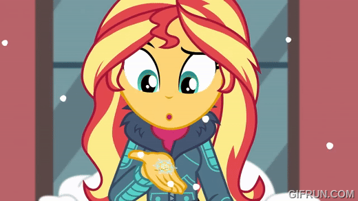 Size: 520x293 | Tagged: safe, derpibooru import, screencap, sunset shimmer, equestria girls, equestria girls series, holidays unwrapped, spoiler:eqg series (season 2), animated, blizzard or bust, gif, image, solo