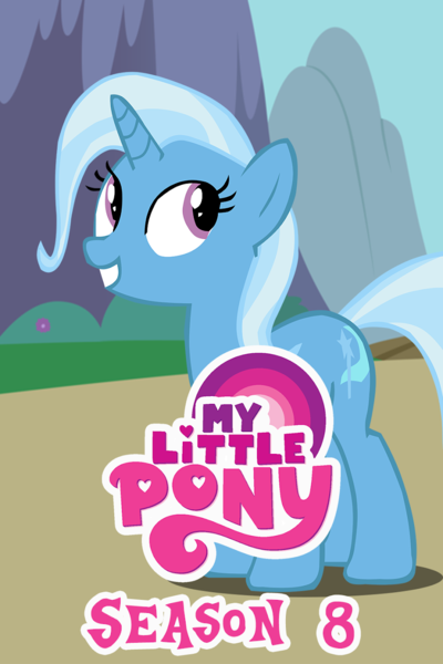 Size: 876x1314 | Tagged: artist needed, source needed, safe, derpibooru import, edit, trixie, unicorn, season 8, spoiler:s08, g4, horn, image, logo, logo edit, png, solo