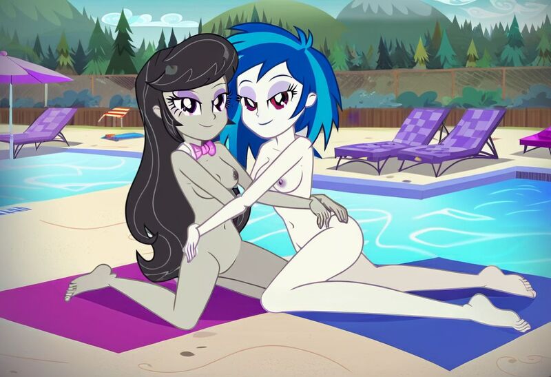 Size: 1216x832 | Tagged: questionable, ai content, machine learning generated, stable diffusion, octavia melody, vinyl scratch, human, equestria girls, backyard, beach babes, beach towel, bedroom eyes, busty octavia melody, busty vinyl scratch, caress, embracing, exhibitionism, flirty, horny, image, in love, inviting, jpeg, kneeling, lawn chair, lesbian couple, nudist octavia, nudist vinyl scratch, nudity, poolside, seductive pose, sexy, smiling, sunbathing, swimming pool, umbrella