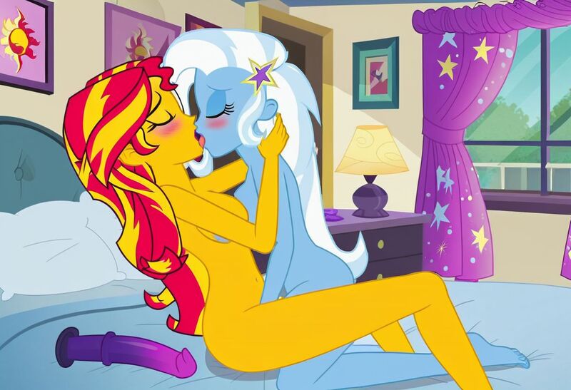 Size: 1216x832 | Tagged: questionable, ai content, machine learning generated, stable diffusion, sunset shimmer, trixie, human, equestria girls, bedroom, blushing, breast fondling, busty sunset shimmer, busty trixie, caress, dildo, ecstasy, embracing, eyes closed, female, fingering, french kiss, horny, image, in love, jpeg, lampshade, lesbian, lesbian couple, moaning, moaning in pleasure, nudity, seductive pose, sexy, shipping, sitting in bed, suntrix