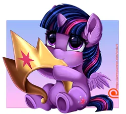 Size: 2989x2709 | Tagged: safe, artist:pridark, derpibooru import, twilight sparkle, twilight sparkle (alicorn), alicorn, pony, age regression, crown, female, filly, filly twilight sparkle, g4, gradient background, image, jewelry, png, pridark is trying to murder us, regalia, solo, younger