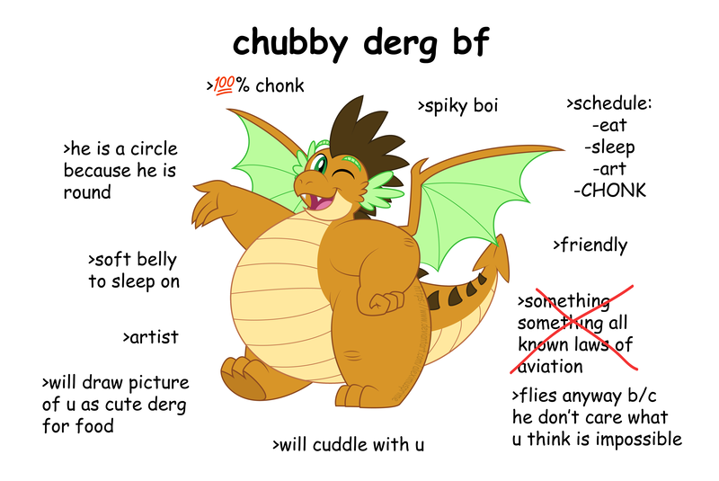 Size: 6233x4167 | Tagged: safe, derpibooru import, oc, oc:alex the chubby pony, dragon, absolute unit, chonk, chubby, dragon oc, dragonsona, fat, image, male, meme, non-pony oc, northern drake, oh lawd he comin, one eye closed, plump, png, wink