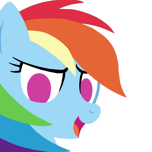 Size: 500x500 | Tagged: safe, artist:aprilfools, ponerpics import, rainbow dash, colored, flat colors, image, png, simple background, transparent background