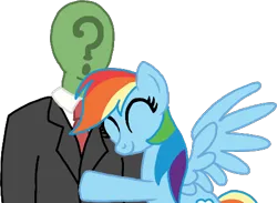 Size: 449x329 | Tagged: safe, artist:aprilfools, ponerpics import, rainbow dash, oc, oc:anon, human, pegasus, pony, /bale/, aggie.io, hug, image, png