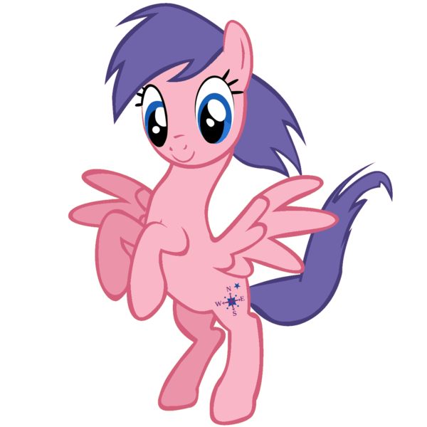 Size: 1280x1280 | Tagged: safe, artist:ikillyou121, artist:marthageneric1999, color edit, edit, vector edit, pegasus, pony, friendship is magic, g1, season 1, bipedal, colored, cute, edited vector, female, g1 northabetes, g1 to g4, g4, generation leap, hooves, hooves up, image, mare, north star (g1), png, rearing, simple background, smiling, transparent background, vector