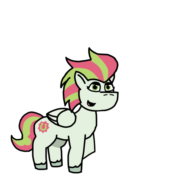 Size: 1280x1280 | Tagged: safe, artist:josephthedumbimpostor, derpibooru import, idw, pegasus, g5, image, kiki kaboom, my little pony: kenbucky roller derby, png, simple background, white background