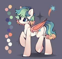 Size: 1418x1334 | Tagged: safe, artist:lerkfruitbat, derpibooru import, oc, unofficial characters only, bat pony, pony, butt, female, gray background, image, jpeg, mare, plot, reference sheet, simple background, solo, underhoof