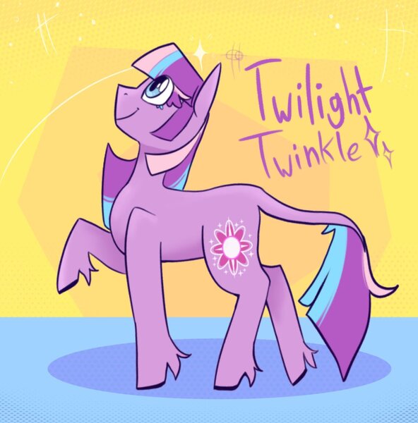 Size: 1080x1094 | Tagged: safe, artist:melodymelanchol, derpibooru import, twilight twinkle, earth pony, pony, g3, abstract background, female, image, jpeg, mare, unshorn fetlocks