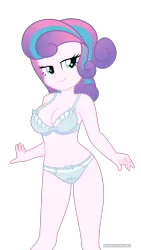 Size: 2316x4110 | Tagged: suggestive, artist:starcollider, derpibooru import, princess flurry heart, equestria girls, .svg available, bare shoulders, base used, breasts, clothes, derpibooru exclusive, equestria girls-ified, female, g4, gray underwear, image, older, older flurry heart, png, simple background, sleeveless, solo, solo female, transparent background, underwear, vector