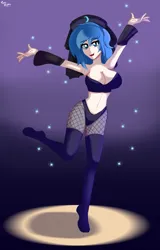 Size: 3428x5345 | Tagged: suggestive, artist:toxinagraphica, derpibooru import, princess luna, human, belly button, big breasts, bra, breasts, busty princess luna, clothes, g4, image, lingerie, nun, nun outfit, panties, png, sexy, smiling, socks, solo, stockings, thigh highs, underwear