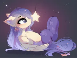 Size: 4096x3087 | Tagged: safe, artist:empress-twilight, derpibooru import, oc, oc:star guardian, unofficial characters only, pegasus, pony, clothes, ear piercing, female, image, jpeg, lying down, piercing, simple background, socks, solo