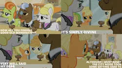 Size: 2000x1125 | Tagged: safe, derpibooru import, edit, edited screencap, editor:quoterific, screencap, applejack, aunt orange, mosely orange, uncle orange, pony, the cutie mark chronicles, female, filly, filly applejack, g4, image, png, younger