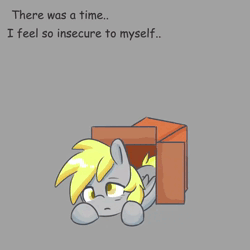 Size: 720x720 | Tagged: safe, artist:comfort_ponies, derpibooru import, derpy hooves, lyra heartstrings, pegasus, pony, unicorn, animated, background pony, box, cloud, crying, cute, eyes closed, female, g4, grass, gray background, horn, image, mail, positive ponies, simple background, sky background, text, webm