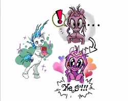 Size: 1000x792 | Tagged: safe, artist:danteobonfis, derpibooru import, princess cadance, shining armor, alicorn, pony, unicorn, ..., alternate hairstyle, bipedal, comic, engagement ring, exclamation point, female, horn, image, jpeg, male, mare, meme, messy mane, ring box, ship:shiningcadance, shipping, simple background, straight, the bride and the ugly ass groom, white background