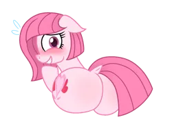 Size: 1313x1033 | Tagged: suggestive, artist:muhammad yunus, derpibooru import, oc, oc:annisa trihapsari, unofficial characters only, earth pony, pony, annibutt, blushing, butt, dock, embarrassed, female, floppy ears, grin, gritted teeth, huge butt, image, large butt, looking at you, looking back, looking back at you, mare, plot, png, simple background, smiling, smiling at you, solo, sweat, tail, teeth, transparent background