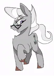 Size: 705x992 | Tagged: safe, artist:shimie96571, derpibooru import, silver spoon, earth pony, pony, chest fluff, female, filly, foal, image, jpeg, raised hoof, simple background, solo, white background