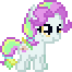 Size: 66x66 | Tagged: safe, artist:botchan-mlp, derpibooru import, coconut cream, earth pony, pony, animated, desktop ponies, female, filly, foal, g4, gif, image, pixel art, simple background, solo, sprite, transparent background