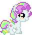 Size: 64x70 | Tagged: safe, artist:botchan-mlp, derpibooru import, coconut cream, earth pony, pony, animated, desktop ponies, female, filly, foal, g4, gif, image, pixel art, simple background, solo, sprite, transparent background, trotting