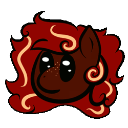 Size: 384x384 | Tagged: safe, artist:thevioletyoshi, oc, unnamed oc, unofficial characters only, pony, animated, cute, freckles, gif, head only, image, ocbetes, simple background, solo, tongue out, transparent background