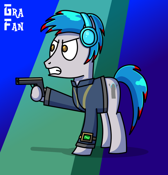 Size: 1379x1428 | Tagged: safe, artist:gradiusfanatic, derpibooru import, oc, oc:the living tombstone, unofficial characters only, earth pony, fallout equestria, earth pony oc, image, male, png