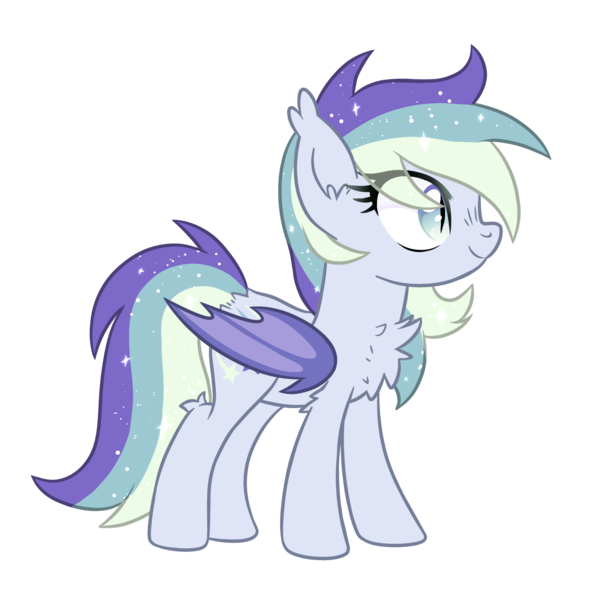 Size: 2048x2048 | Tagged: safe, artist:toxicpumpkin, derpibooru import, oc, oc:wisty starshine, unofficial characters only, bat pony, pony, base used, bat pony oc, bat wings, bio in description, chest fluff, colored wings, ear fluff, ear tufts, female, folded wings, image, leg fluff, mare, png, simple background, slit pupils, solo, sparkly mane, sparkly tail, standing, tail, transparent background, wings
