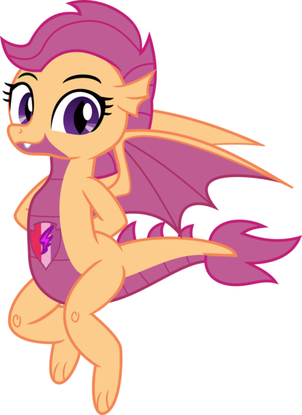 Size: 1071x1470 | Tagged: safe, artist:dupontsimon, derpibooru import, scootaloo, dragon, fanfic:magic shorts, fanfic:magic show of friendship, equestria girls, dragonified, fanfic art, g4, image, png, scootadragon, simple background, solo, species swap, transformation, transparent background, vector