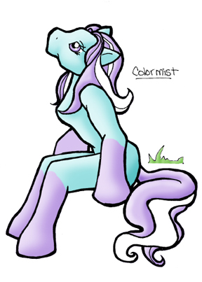 Size: 288x403 | Tagged: safe, artist:colormist, derpibooru import, anthro, earth pony, pony, unguligrade anthro, g1, 2010, arm hooves, barbie doll anatomy, coat markings, colormist, female, grass, image, jpeg, looking up, mare, simple background, socks (coat marking), solo, white background