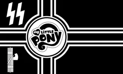 Size: 1280x768 | Tagged: safe, altbrony, fascism, fascist symbol, flag, image, my little pony, nazi, nazi symbolism, neo fascist, png