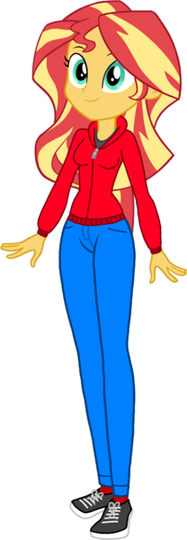 Size: 524x1508 | Tagged: safe, artist:invisibleink, artist:tylerajohnson352, derpibooru import, sunset shimmer, equestria girls, clothes, converse, denim, g4, hoodie, image, jacket, jeans, pants, png, shirt, shoes, simple background, solo, transparent background, zipper