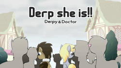 Size: 1280x720 | Tagged: safe, artist:alfa995, derpibooru import, derpy hooves, doctor whooves, pinkie pie, time turner, earth pony, pegasus, pony, 2014, animated, artifact, blushing, cloud, cute, derpabetes, doctorbetes, female, food, frame by frame, g4, image, male, mare, muffin, music, night, nostalgia, old video, ship:doctorderpy, shipping, stallion, straight, there she is!, webm, wings, youtube, youtube link, youtube video