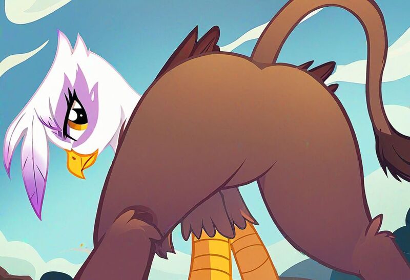 Size: 1216x832 | Tagged: suggestive, ai content, derpibooru import, machine learning generated, stable diffusion, gilda, gryphon, ass, butt, butt focus, featureless crotch, female, generator:pony diffusion v6 xl, gildonk, image, jpeg, looking back, presenting, raised tail, solo, solo female, stupid sexy gilda, tail, the ass was fat, unamused