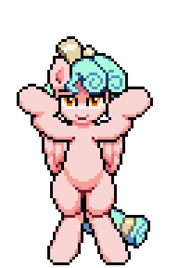 Size: 256x384 | Tagged: safe, alternate version, artist:bitassembly, part of a set, cozy glow, pegasus, pony, animated, butt shake, caramelldansen, commission, dancing, female, filly, furbooru exclusive, furbooru import, gif, image, perfect loop, pixel animation, pixel art, simple background, solo, solo female, standing on two hooves, transparent background, ych result