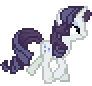 Size: 92x86 | Tagged: safe, artist:jaye, artist:monkeyjay, derpibooru import, mean rarity, pony, the mean 6, animated, clone, desktop ponies, g4, gif, image, pixel art, simple background, solo, sprite, transparent background, trotting