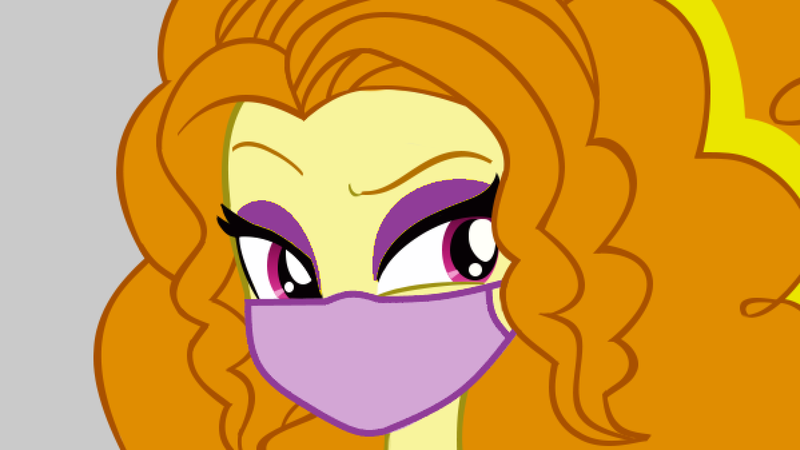 Size: 3840x2160 | Tagged: safe, artist:brokenadam, artist:invisibleink, derpibooru import, adagio dazzle, aria blaze, sonata dusk, coronavirus, covid-19, curly hair, eyebrows, eyebrows visible through hair, eyeshadow, face mask, image, makeup, mask, png, the dazzlings