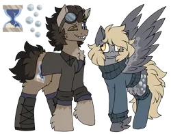 Size: 3500x2750 | Tagged: safe, artist:pegacousinceles, derpibooru import, derpy hooves, doctor whooves, time turner, au:war never ends, image, png, simple background, transparent background