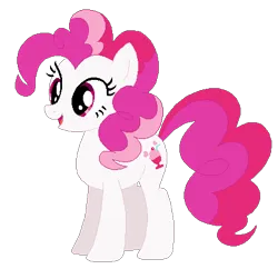 Size: 438x424 | Tagged: safe, artist:selenaede, artist:user15432, derpibooru import, plumsweet, earth pony, pony, base used, female, g4, generation leap, image, mare, open mouth, open smile, pink eyes, pink mane, pink tail, png, recolor, simple background, smiling, solo, tail, transparent background, white coat