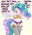 Size: 3000x3242 | Tagged: suggestive, artist:flutterthrash, derpibooru import, princess celestia, alicorn, anthro, plantigrade anthro, belly button, big breasts, bra, breast overpour, breasts, busty princess celestia, cleavage, clothes, dialogue, eyeshadow, female, g4, high res, horn, image, implied nightmare moon, lidded eyes, makeup, midriff, open mouth, panties, png, simple background, skindentation, smug, socks, solo, solo female, stockings, thigh highs, thighs, underwear, wide hips, yellow background