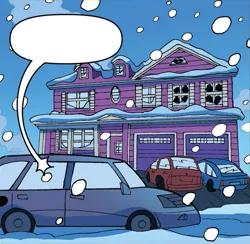 Size: 745x727 | Tagged: safe, derpibooru import, edit, idw, equestria girls, spoiler:comic, spoiler:comicholiday2014, car, cropped, g4, image, png, rarity's house