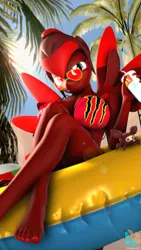 Size: 2160x3840 | Tagged: suggestive, artist:kasjer19, ponerpics import, ponybooru import, oc, unofficial characters only, anthro, 3d, bikini, breasts, clothes, feet, image, jpeg, swimsuit