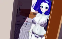 Size: 1280x800 | Tagged: suggestive, artist:atimkos, derpibooru import, rarity, human, equestria girls, 3d, blushing, breasts, busty rarity, g4, humanized, image, koikatsu, png, sex toy, solo
